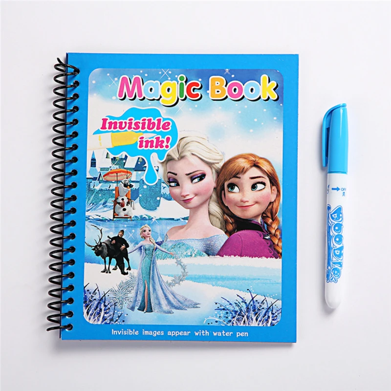 Disney-pintura al agua de Minnie y Mickey para niña, juguetes de dibujo, Graffiti, figura de acción de anime, libro mágico de acuarela, regalo de