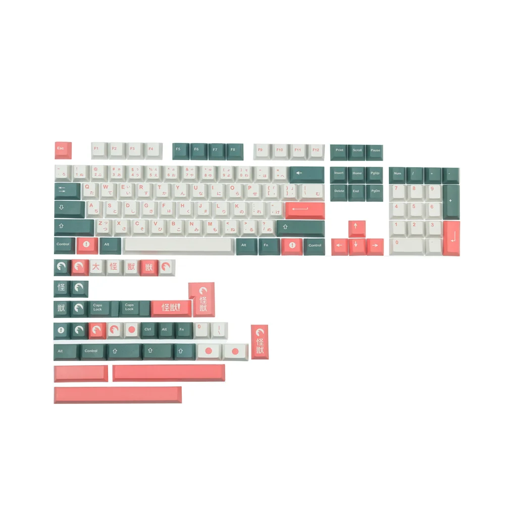 GMK الوحش Keycap 5 الوجه صبغ-Subbed الكرز الشخصي 140 مفاتيح PBT مجموعة كاملة Keycap ل GH60 61 64 68 87 96 104 لوحة المفاتيح الميكانيكية