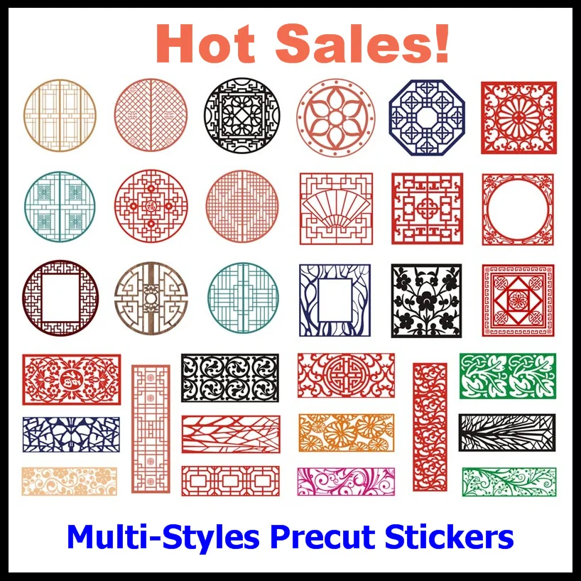 

1 PCS Chinese Traditional Window Pattern Precut Cute Aesthetic Bullet Journal Stickers Scrapbooking Stationery Art Supplies