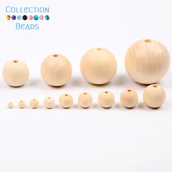 4-50mm 1-1000pcs Unfinished Natural Wooden Beads Ball Lead-Free Wood Spacer Round Beads For Jewelry Making Bracelet DIY Handmade