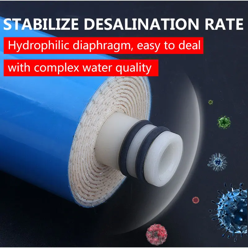 نظام التناضح العكسي للاختباء المنزلي ، 50 جرام ، 1812-50 جالونًا ، منقي المياه ، خرطوشة 1812 ، غلاف غشائي