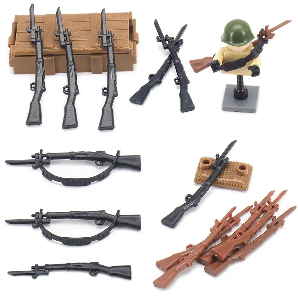 Figuras militares de armas de espino de la 2. ª Guerra Mundial, soldado japonés, bloques de construcción, montaje, equipo del ejército de lucha, modelo, regalo, juguetes para niños