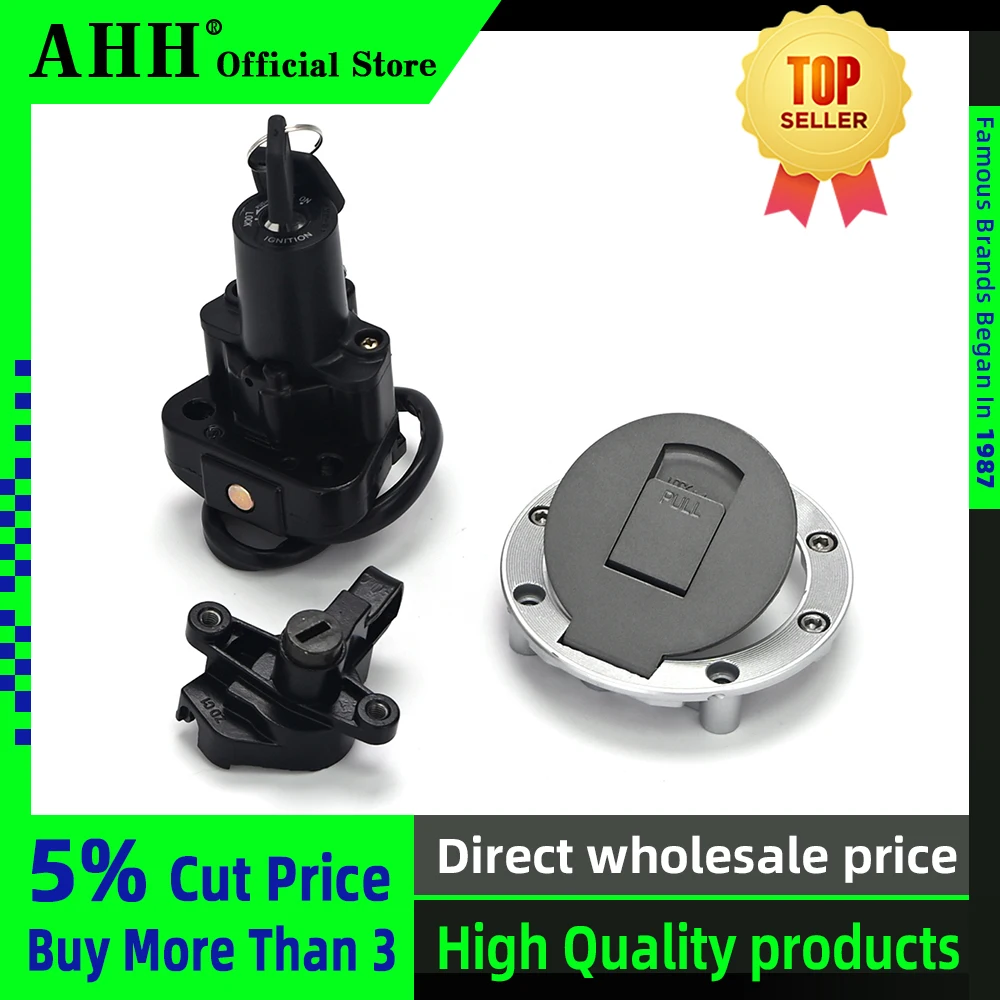 AHH Motorcycle Ignition Fuel Gas Tank Cap Cover Lock For Yamaha XJR400 FZ400 XJR1200 XJR1300 YZF1000 YZF600 XJR 400 1300 1200