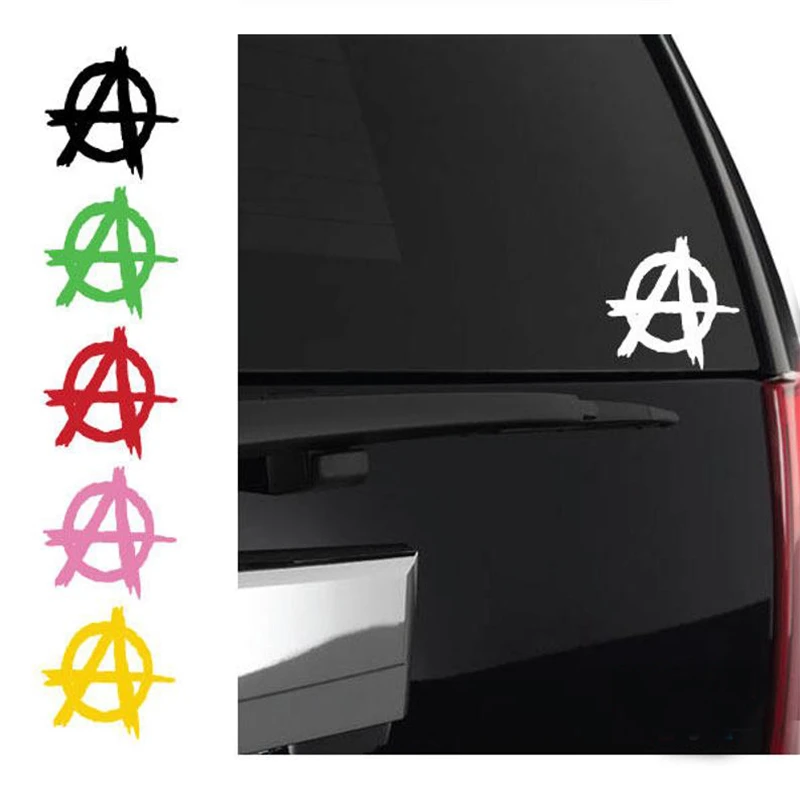 Anarchy car decal occupy symbol punk goth rock rebel music clash ramones  phone car truck window heartbeat ANY size HQ290