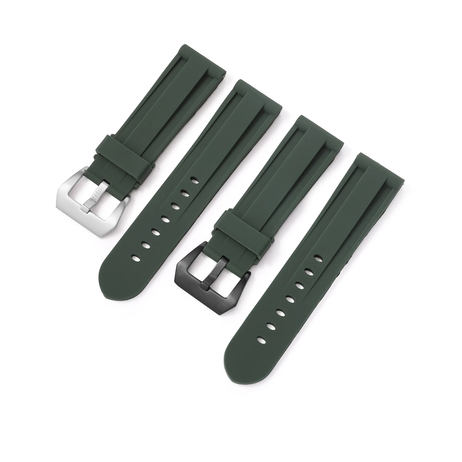 22mm 24mm 26mm High Quality Rubber Watchband For Panerai Watch Band Waterproof Strap Free Tools UTHAI Z39