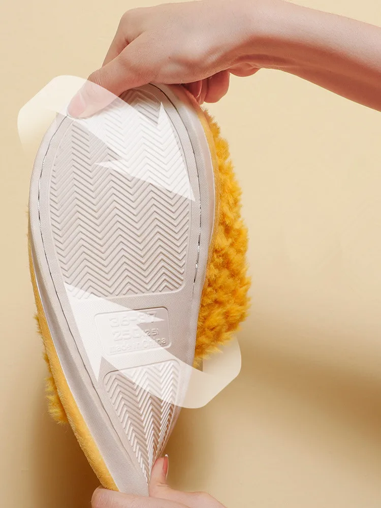 Plush Slippers Female 2021 Autumn Winter Cute Rabbit Cartoon Slippers Indoor Home Antiskid Couple Cotton Slippers Male Winter