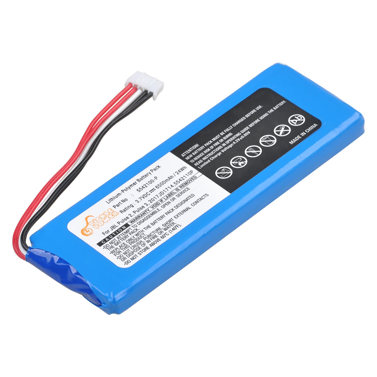 Imagem -02 - Substituição de Bateria Pickle Power 6500mah para Jbl Pulse Jbl Pulse 2023dj1714 Alto-falante Bluetooth Portátil Fit p 5542100 -p