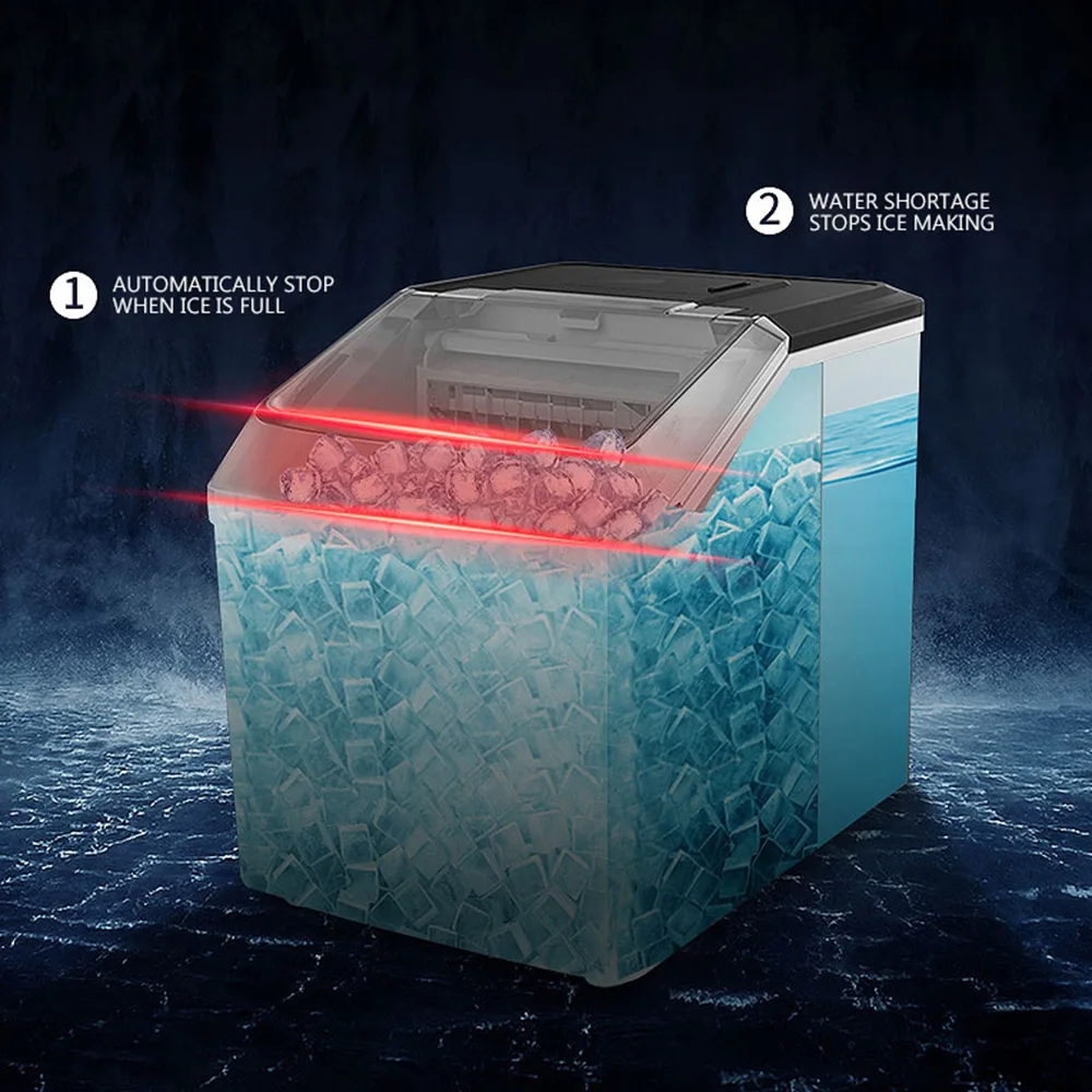 Macchina per fabbricare il ghiaccio del cubo commerciale macchina per fare il ghiaccio del negozio di tè al latte piccola macchina automatica per fabbricare il ghiaccio del cubo della famiglia