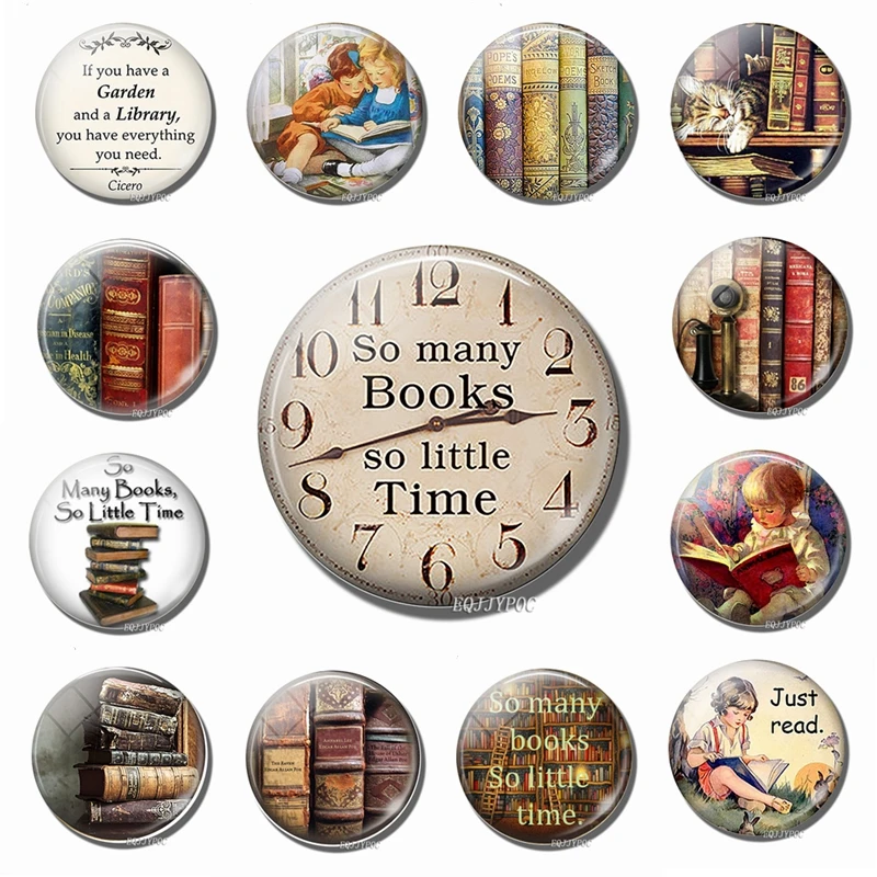 

Magic Clock Fridge Magnets Retro Library Ancient Book Refrigerator Magnetic Sticker Home Decor Gift for Kids Wholesale