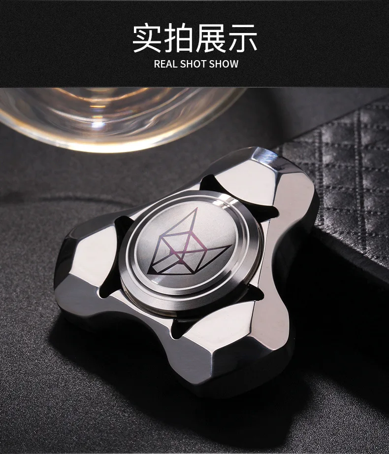 新しいフォックスステンレス鋼金属フィジェットスピナー大人 EDC 抗