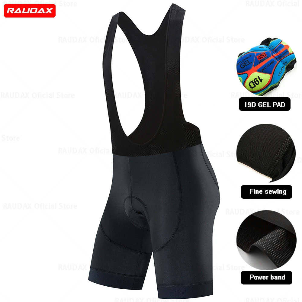 Raudax Summer Men Cycling Bib Shorts Downhill Mountain MTB Road Bike Shorts High Quality Cycling Shorts Licra Bermuda Ciclismo