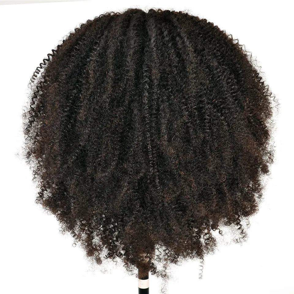 YVONNE Kinky Curly U Part Wig Human Hair 100% Brazilian Virgin Hair Natural Color