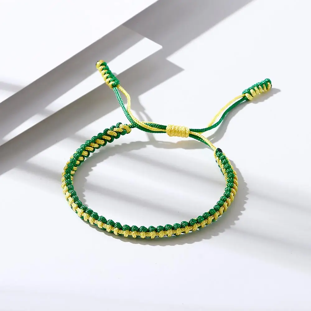 10 Styles Green Braided Bracelets For Women Men String Chain Rope Knots Amulet Gift Tibetan Woven Bracelet Friendship Jewelry