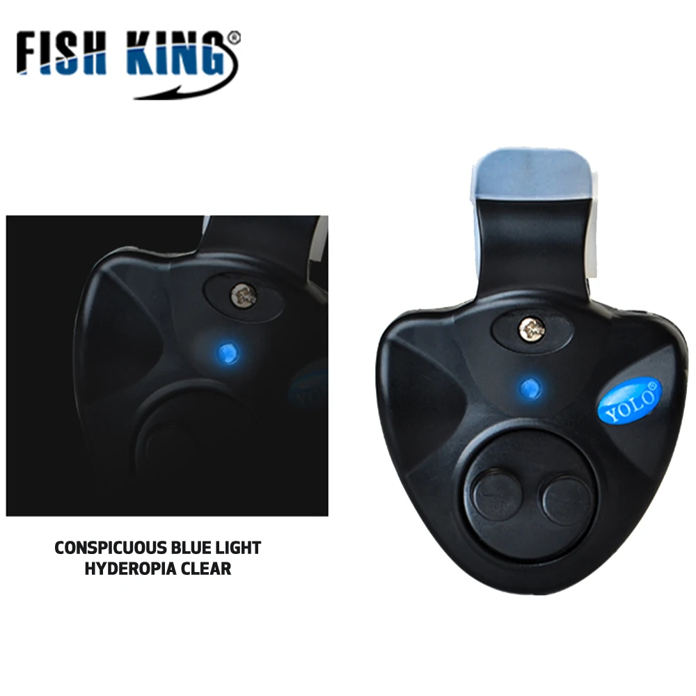 FISH KING Buzzer Carp Fishing Bite Alarm Without LR44 Battery Europe Feeder LED Light Automatic Electric Fishing Tackle