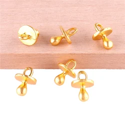 12pcs 23384 Gold Color Cute Baby Pacifier Charms Pendant For Jewelry Making Bracelet Handmade Accessories Bulk Items Wholesale