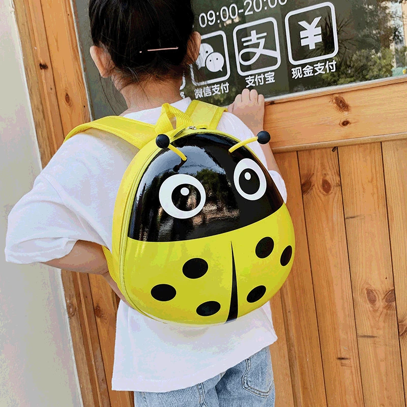 Children's Schoolbag Kindergarten Baby Backpack Cute Ladybug Eggshell Cartoon Backpack Creative Birthday Gift For Kids Boy Girls