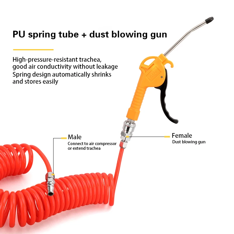 

Dust Blow Gun Air Compressor Air Duster Compressor Blow Gun Pistol Type Pneumatic Cleaning Tool 6m Telescopic Spring With Joint