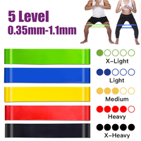 Yoga Resistance Rubber Bands Fitness Elastic Bands 0.3-1.1mm Gym Strength Training Pilates Latex Elastic Bands Indoor Equipment