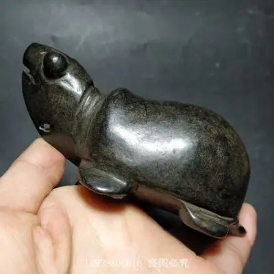 Exquisite Red Mountain Culture Iron Meteorite Longevity Turtle Small Ornament