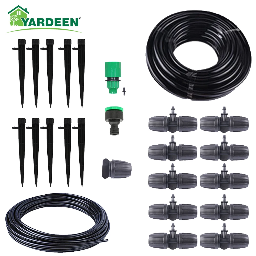 

9/12" 10M Hose Automatic Water Drip Irrigation System Garden Watering Kits With Adjustable Dripper