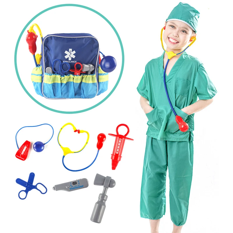 Conjunto de ferramentas de simulação de dramatização, conjunto infantil de brincadeiras com suporte para engenharia de fogo conjunto de pacote de linha up, presentes de festas