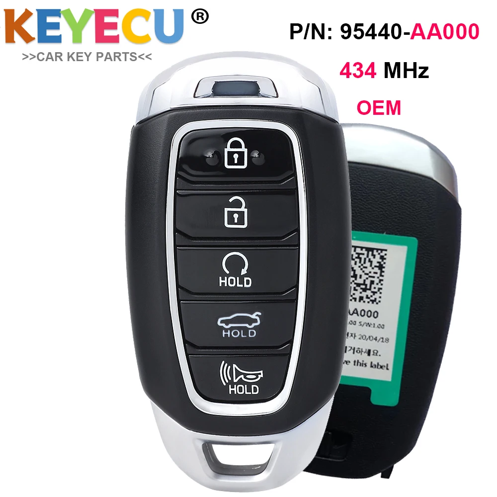 OEM For Hyundai Avante Elantra 2021 2022 Smart Car Key Remote Control Frequency 433Mhz FCC ID 95440-AA000 Original In stock