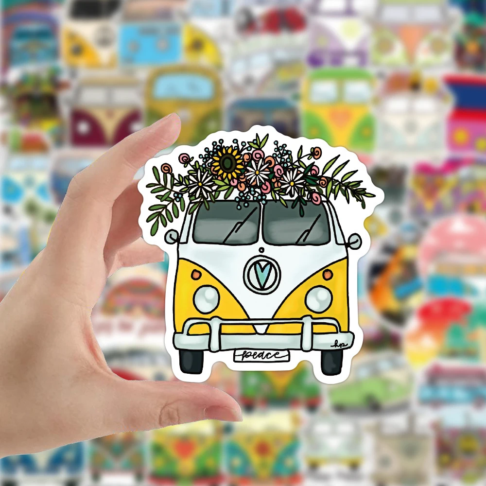 Pegatinas de grafiti de autobús de Hip Hop para niños, pegatinas de PVC para equipaje de viaje, guitarra, portátil, impermeable, juguetes clásicos