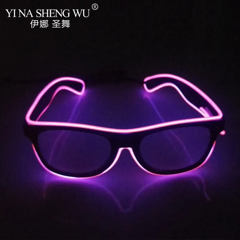 New Flashing Glasses EL Wire LED Glasses Glowing Halloween Party Supplies Lighting Novelty Gift Bright Festival Glow Sunglasses