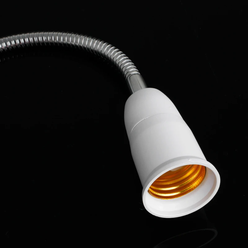 AC 85-265V Flexible Clip on Switch LED Lamp Holder Socket 30cm Power Cable E27 Light Base EU Plug