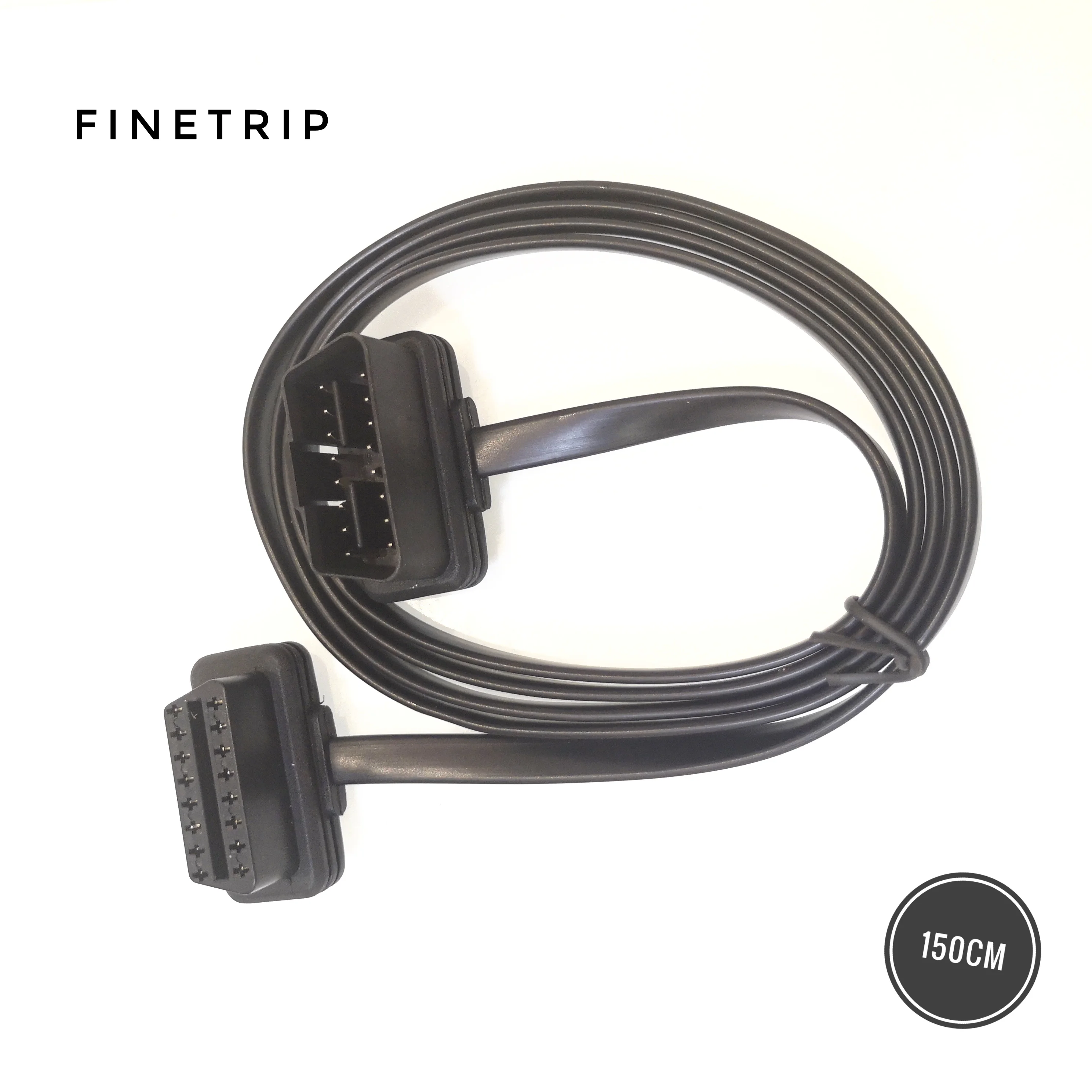 30/60/100CM Flat+Thin As Noodle 16 Pin Socket OBD OBDII OBD2 16Pin Male To Female Car Scanner Extension Cable 8Core Connector