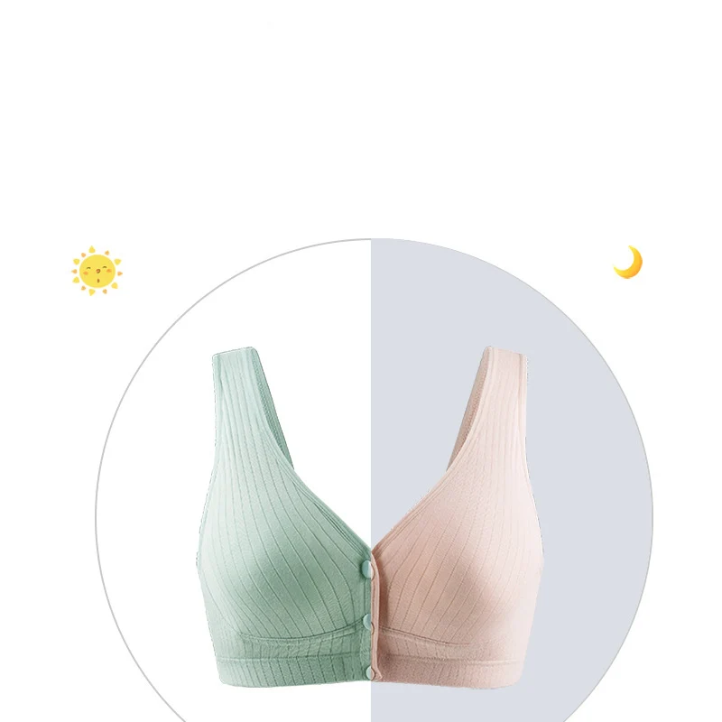 Big Size 44 46 Cotton Nursing Bra Breathable Breastfeeding Bras for Women Maternity Bra Easy Feeding Bra Wire Free