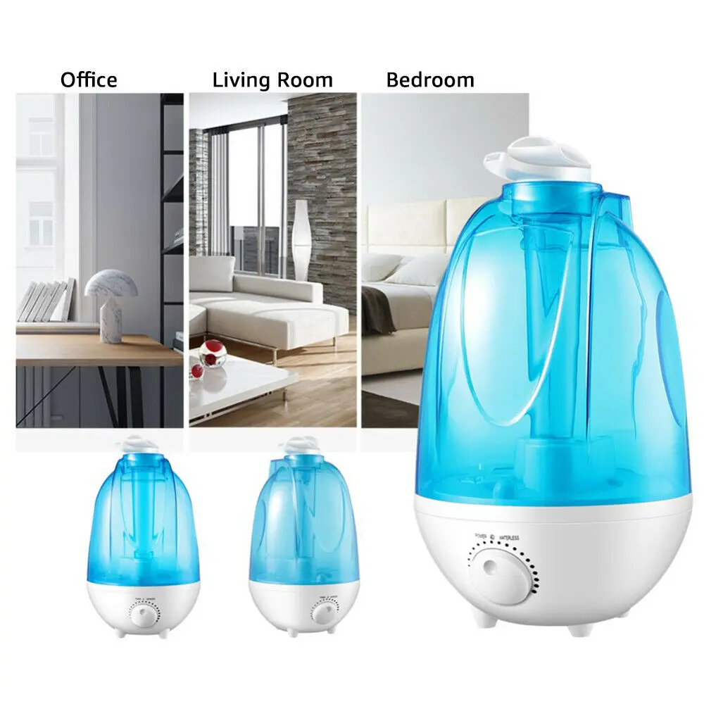 4000ML Ultrasonic Air Humidifier Double Sprayers Big Mist Volume Fog Mist Maker Essential Oil Diffuser For Home Office Baby Room