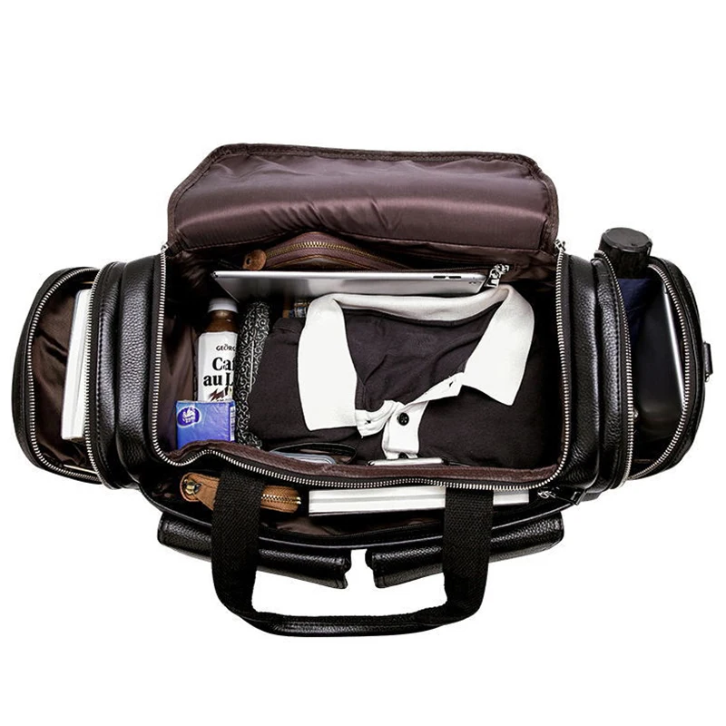 Extra Large Genuine Leather Travel Bag For Man 17\