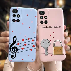 For Fundas Xiaomi Redmi 10 Case Cute Love Heart Candy Painted Soft Cover For Xiomi Redmi 10 Prime 2021 Bumper Redmi10 6.5
