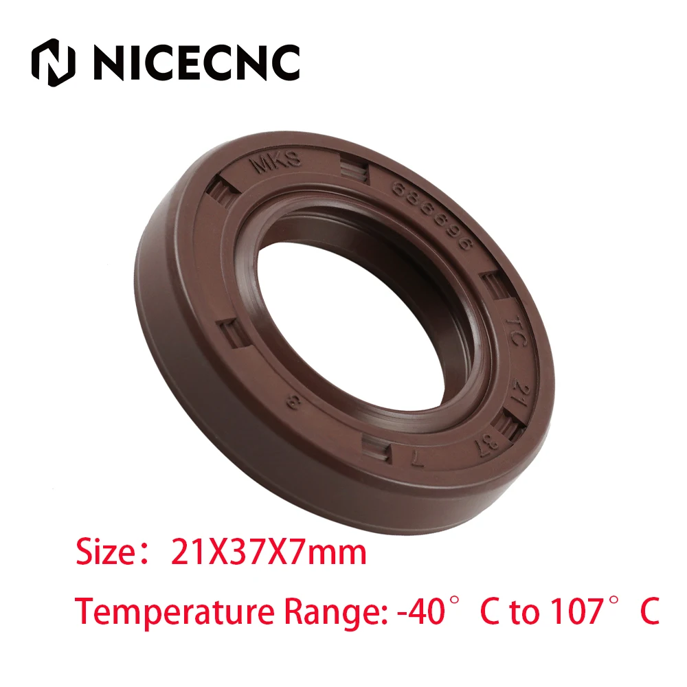 NICECNC 21 X 37 X 7 mm Oil Shaft Seal -40°C to 107°C For Honda XL 100 100S 125 125S 185S 350R 600R XR 250R 250L 91251-K35-V01