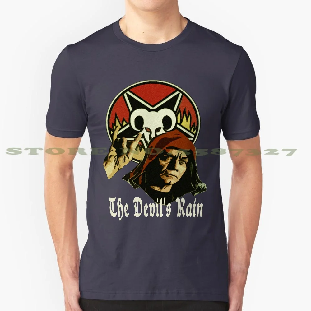 The Devil'S Rain 100% Cotton T-Shirt The Devils Rain Horror Film Movie 70S Cult Classic Devil Satan 1975 Coven Pentagram