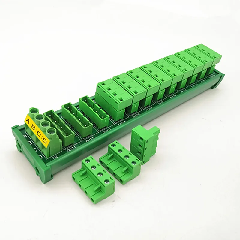 DIN Rail Installation 30A / 300V 12X4 Position Pluggable Terminal Block Distributio Board  Module.