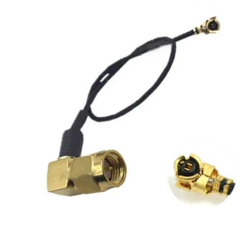 

2pcs SMA Male Right Angle to uFL/u.FL/IPX/IPEX Adapter Cable WIFI/GSM/3G/GPS/4G Module Cable Pigtail Cable 1.13mm