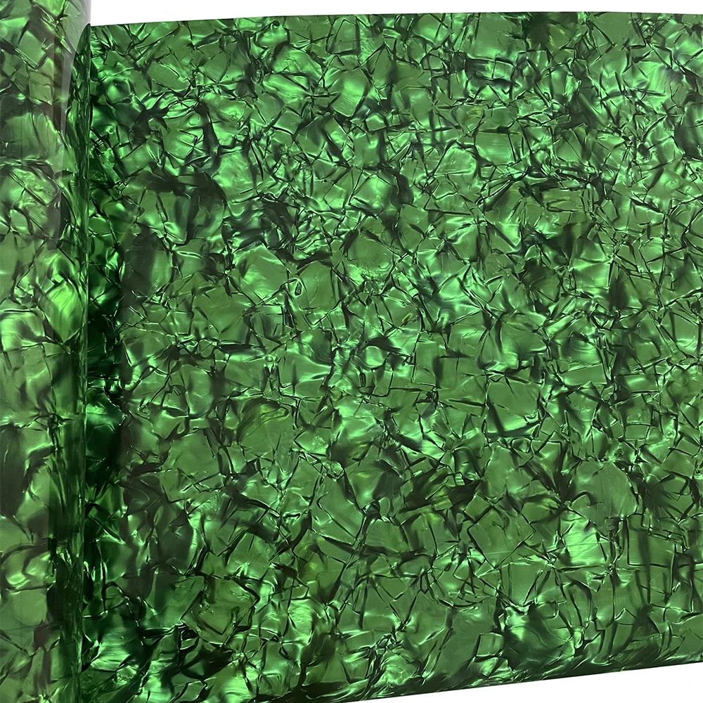 DIY Drum Wrap 0.50mm Diamond Green Celluloid Sheet Musical Instrument Deco Sheet