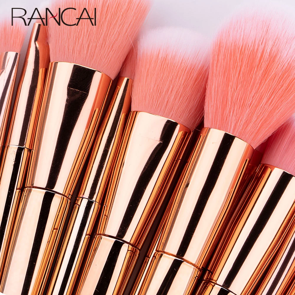 12 قطعة ماكياج فرش مجموعة مسحوق الأساس أحمر الخدود فرشاة الوجه كونتور المخفي أحمر الخدود الشفاه عينيه الحاجب أدوات التجميل