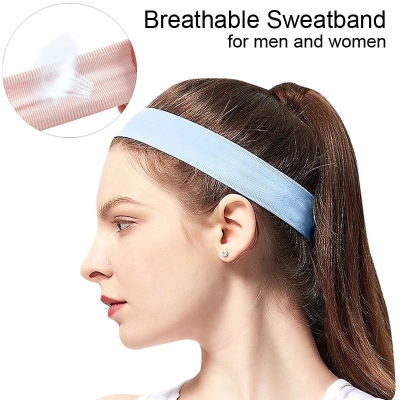 Bandeau de cheveux en silicone pour hommes et femmes, anti-alde, élastique, absorbant, anti-transpiration, cyclisme, vélo, sport, sauna