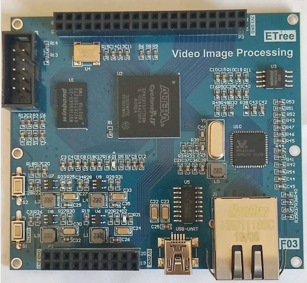 

FPGA Development Board DDR2 Gigabit Ethernet EP4CE15 Image Processing Algorithm