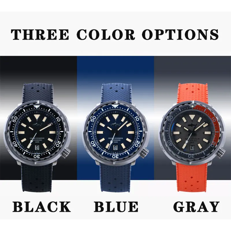 Heimdallr Retro Men\'s Diver Watch Blue Texture Dial Sapphire Titanium Case NH35 Automatic Movement Tuna SBBN Watches C3 Luminous