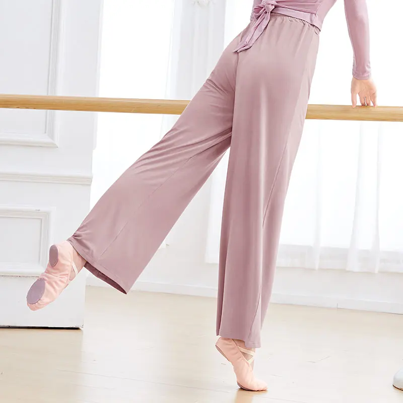 Wide Leg Pants Modal Fitness Yoga Pants Black Women Dance Ballet Pants High Waist Loose Pants Training Running Sports Pants