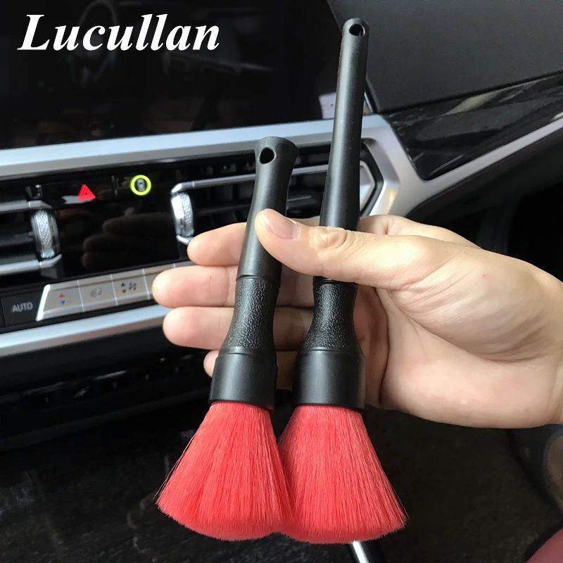 Lucullan Interior Detailing Brushes Chemical Resisdent Soft Hair Cleaning Tools For Panel Dashboard Air Condition