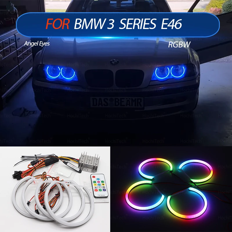 

Colorful High Quality Daytime Light Revolving Dynamic Light RGBW Cotton LED Angel Eyes Sequential Flowing For BMW E46 1998-2005