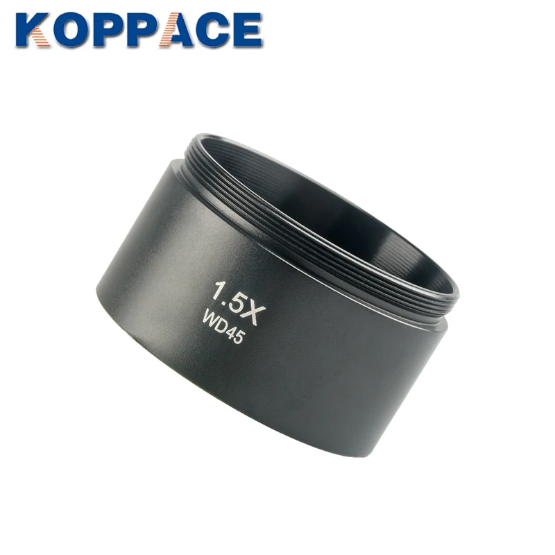 KOPPACE مجهر ستيريو بارلو عدسة 1.5X/WD45 العمل المسافة المجهر عدسة موضوعية 48 مللي متر حجم التثبيت