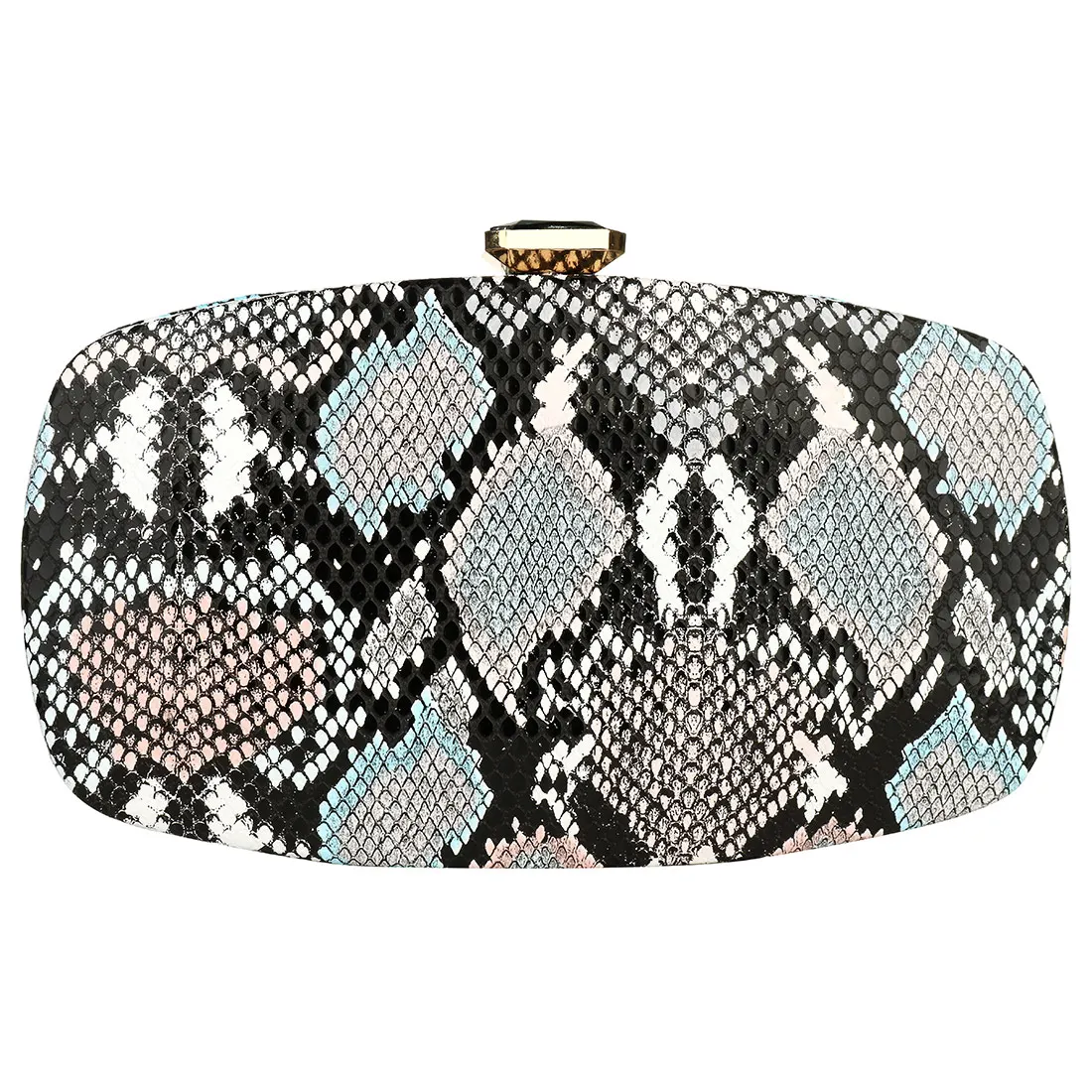 2021 pochette da sera da donna in pelle di serpente di moda selvaggia borse a tracolla a spalla in PU rigido ovale borsa da banchetto per donna