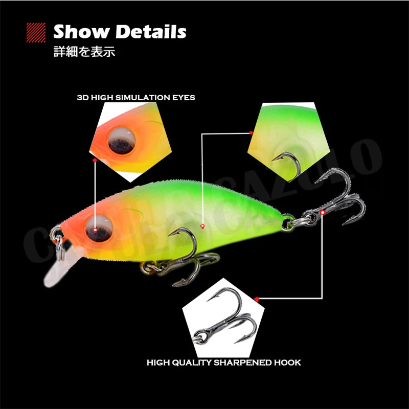 Sinking Minnow Fishing Accessories Lures Isca Artificial Weights 4.5g 45mm Pesca Accesorios Mar Wobblers Carp Fish Tackle Leurre