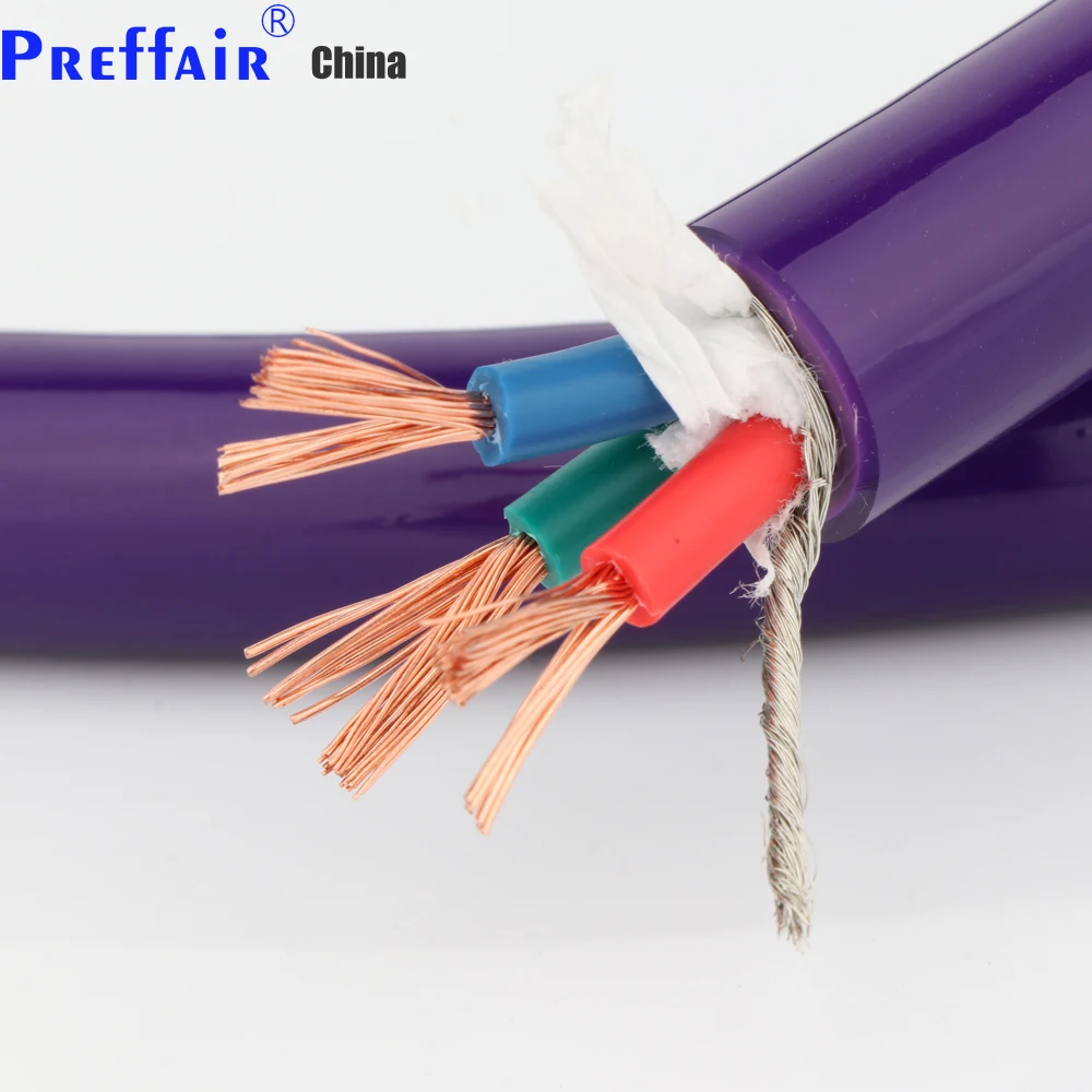 Hi-End Preffair D516 99.998% OFC Copper Conductor AC Power Bulk Cable Power Wire EU US Mains Cord DIY Power Cable